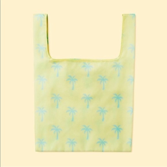 NWT Stoney Clover Lane x Target Reusable Tote Bag Light Yellow/Green Palm Trees - Picture 4 of 6